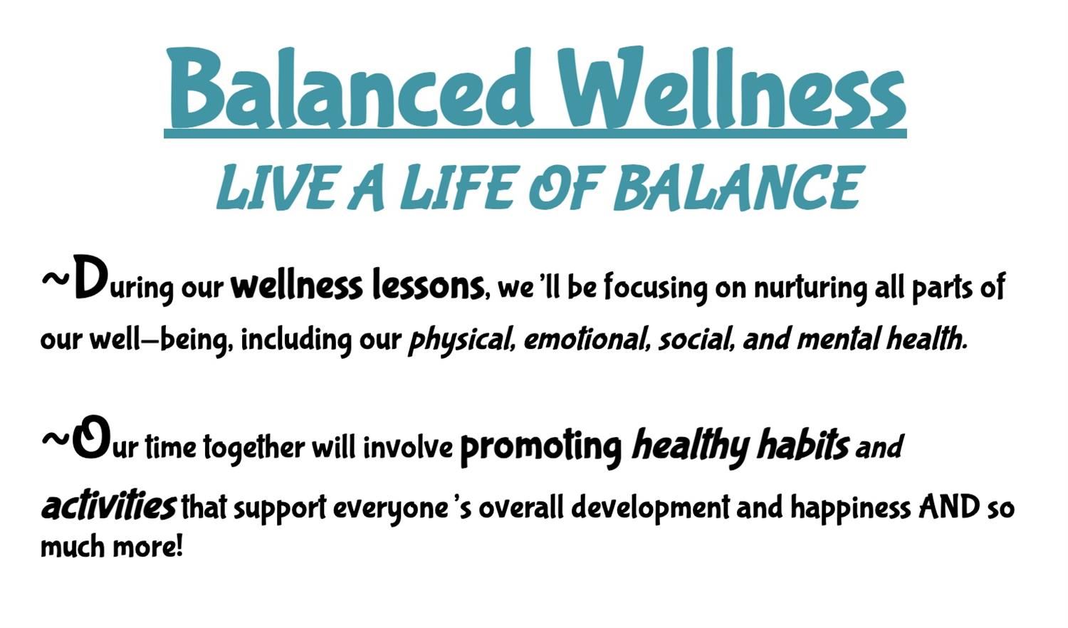 balanced wellness